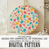 Digital Pattern Bundle, Abstract Shapes, Geometric Design, Digital Paper Pack, Scrapbook Paper, Backgrounds, Commercial Use Graphics thumbnail 3
