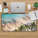 Tropical Beach Personalized Mouse Pad, Vibrant Ocean Palm Tree Desk Mat, Custom Home Office Beach Lover Gift thumbnail 3