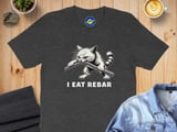I Eat Rebar absurd brain rot Cat Tee thumbnail 2