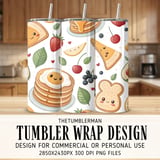 Digital Pattern, Breakfast Food Art, Digital Bundle, Pancakes, Toast, Fruits, Seamless Repeat Pattern, Food Illustration, Cute Food Design thumbnail 2