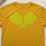 Pickleball Sport-Tek Performance Tee, Crossed Pickleball Paddle Mosaic Graphic, Athletic Court Apparel thumbnail 3