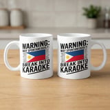 Karaoke Lover Gift Mug – May Spontaneously Break Into Karaoke thumbnail 4