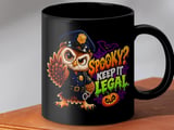 Spooky Keep It Legal Police Owl Mug thumbnail 8