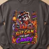 Keep Calm Randy the Raccoon Halloween Sweatshirt thumbnail 11