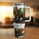 American Marten 40oz Tumbler Wrap Design | Forest Animal Sublimation PNG | Naturecore Digital Download for Tumbler Makers thumbnail 12
