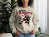 Running Late For Mahjong Christmas Print, Retro Santa Claus Holiday Art, Funny Mahjong Player Gift, Game Night Graphic Holiday Decor thumbnail 14