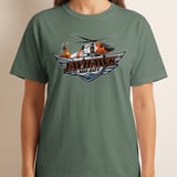 Jayhawk MH-60T Helicopter T-Shirt, Search and Rescue Aviation Shirt, Military Pilot Gift, Aviator Graphic Tee, Flight Crew Apparel thumbnail 2