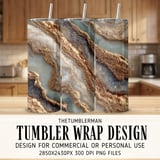 20 oz Gold Agate Tumbler Wrap Sublimation Design, Straight and Tapered Wrap png, Skinny Tumbler Digital Download thumbnail 1