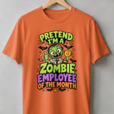 Pretend I'm A Zombie Employee Tee thumbnail 3
