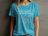 How I Spent My Summer Vacation T-Shirt | Beach Trip Doodle Graphic Tee | Teacher End of School Year Gift | Holiday Vibes Shirt thumbnail 8