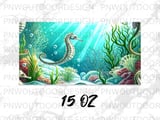 Seahorse Ocean Scene Sublimation Wrap Digital Design for 11oz and 15oz Mugs | Whimsical Marine Life Underwater Art Coastal Mug Design Gift thumbnail 14