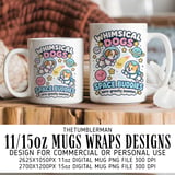 Whimsical Space Dogs Mug Wrap thumbnail 1