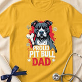 Proud Pit Bull Dad Tee | Pit Bull Dad Shirt | Pittie Dad Gift | Dog Dad Apparel thumbnail 3