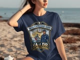 US Coast Guard Sailor T-Shirt, Patriotic Military USCG Veteran Gift, Female Service Member Apparel, Honor Respect Duty Tee thumbnail 4