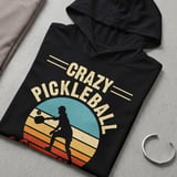 Pickleball Sport-Tek Performance Hood, Crazy Pickleball Lady, Lightweight Hoodie thumbnail 7