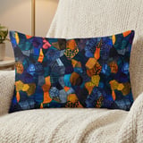 Vibrant Mosaic African Print Throw Pillow thumbnail 8