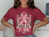 She Is Strong Pink Ribbon Tee thumbnail 2