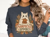 Purrfectly Spooky Ghost Cat Tee or Sweatshirt thumbnail 18