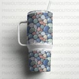40oz Tumbler Sublimation, Seamless, Distressed, Tapered, Pebble Stone Pattern, Digital Download, Rocks Texture, Tumbler Wrap thumbnail 5