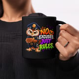 No Excuses Just Rules Police Owl Mug thumbnail 1