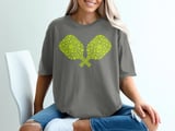 Pickleball Comfort Colors Shirt, Crossed Paddles Ball Mosaic Art, Vintage Graphic Tee thumbnail 5