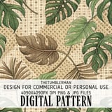 Lush Tropics Rattan Weave Digital Design Size Bundle Png thumbnail 2