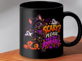 Scary Please Im Adorable Black Cat Mug thumbnail 8