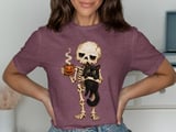 Skeleton Coffee and Black Cat Tee thumbnail 2