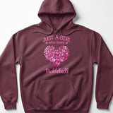 Pickleball Gildan Fleece Hoodie, Just a Girl Who Loves Pickleball Graphic, Warm Court Pullover Sweatshirt thumbnail 3