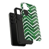 Football Tote Bag: Green Chevron, Sporty Phone Case, Repeating Pattern thumbnail 4