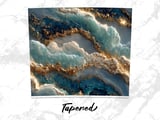 20 oz Skinny Tumbler Wrap, Teal Gold Marble Design, Sublimation Tumbler Design, Straight and Tapered Tumbler Wrap png, Digital Download thumbnail 4