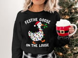 Festive Goose On The Loose Sweatshirt thumbnail 2