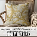 Golden Floral Tumbler, Digital Paper, Watercolor Flowers Background, Floral Junk Journal, Printable Tumbler png, Digital Scrapbooking Paper thumbnail 5