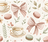 Digital Pattern Bundle, Watercolor Bows, Coffee Cups, Macarons, Floral Design, Digital Paper Pack, Scrapbooking, Commercial Use Digital thumbnail 8