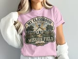 Vintage Classroom Mission Field Teacher T-Shirt, Christian Educator Gift, Schoolhouse Faith Driven Tee, Teacher Appreciation Shirt thumbnail 10