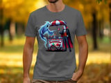 Halloween, Spooky Treats T-Shirt, Halloween T-Shirt, Vampire and Ghost Design, Ice Cream T-Shirt, Unique Graphic Tee thumbnail 6