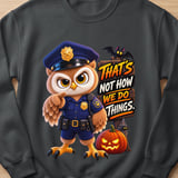 Officer Hoot the Owl Halloween Sweatshirt thumbnail 1