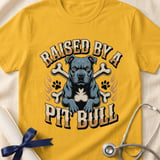 Raised By A Pit Bull Tee | Pit Bull Lover Shirt | Pittie Shirt | Bully Breed Apparel thumbnail 3
