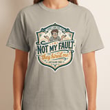 Funny 'Not My Fault They Hired Me' T-Shirt, Sarcastic Office Humor Graphic Tee, I Didn't Ask For This Work Gift for Coworker thumbnail 4