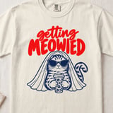 Getting Meowied Cat Bride Shirt | Ivory Tee, Sand Crewneck & Hoodie thumbnail 1