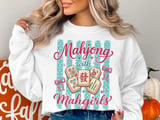 Mahjong With Mahgirls Graphic Print, Cute Coquette Mahjong Game Night Art, Grandmillennial Tiles Design, Best Friend Girls Trip Gift thumbnail 1