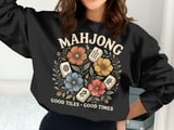 Vintage Floral Mahjong Gift, Good Tiles Good Times Game Night Decor, Botanical Mahjong Tile Art Print, Hostess Gift for Mahj Player thumbnail 9