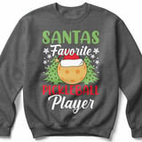 Pickleball Gildan Crewneck Sweatshirt, Santas Favorite Pickleball Player, Court Warm Up thumbnail 4