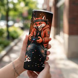 20oz Skinny Tumbler with Straw, Fox Gamer Tumbler, Gaming Cup, Video Game Gift for Boys and Teens thumbnail 2
