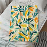 Floral Throw Blanket and Pillow:  Modern Design, Cozy Home Decor  thumbnail 10