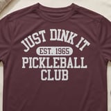 Pickleball Sport-Tek Performance Tee, Just Dink It Est. 1965 Pickleball Club, Performance Court Apparel thumbnail 2