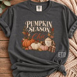 Pumpkin Season But Make It Chic PNG, Cozy Fall Sublimation Design, Autumn Coffee Graphic, Boho Neutral Pumpkin Clipart DTG Shirt File thumbnail 6