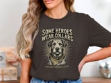Some Heroes Wear Collars Dog Lover T-Shirt | Rescue Pet Owner Gift | Vintage Dog Mom Dad Tee | Second Chance Club Animal Advocate Top thumbnail 1