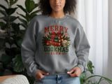 Merry Bookmas Club Christmas Graphic, Cozy Bookish Holiday Art, Book Lover Christmas Gift, Reader Winter Design, Retro Book Club Merch thumbnail 8