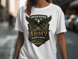Patriotic US Army Eagle T-Shirt, Military Veteran Gift, This We'll Defend American Pride Tee, Since 1775 thumbnail 1